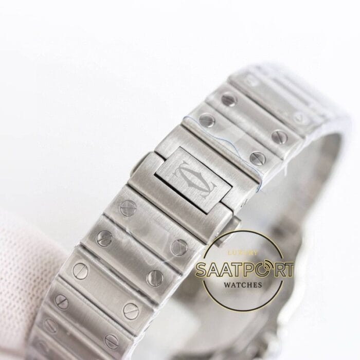 Cartier Santos WSSA0029 Roman Rakamlı Beyaz Kadran 1847 MC Super Clone ETA