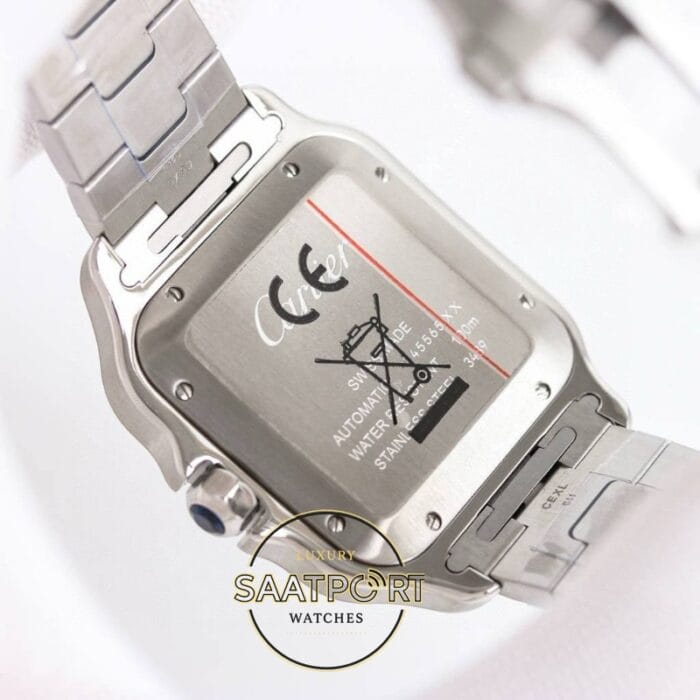Cartier Santos WSSA0029 Roman Rakamlı Beyaz Kadran 1847 MC Super Clone ETA