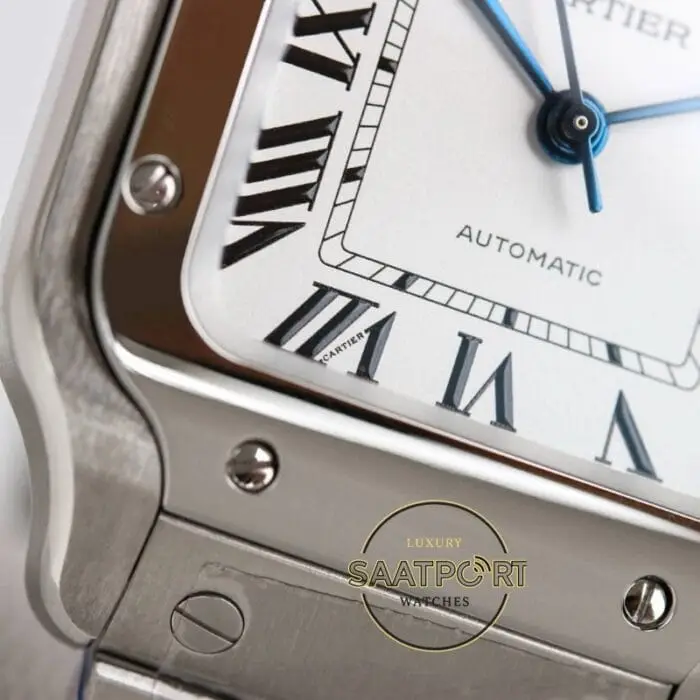 Cartier Santos WSSA0029 Roman Rakamlı Beyaz Kadran 1847 MC Super Clone ETA