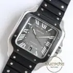 Cartier Santos WSSA0037 Roman Kadran Siyah Bezel 40mm 1847 MC Super Clone ETA