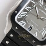 Cartier Santos WSSA0037 Roman Kadran Siyah Bezel 40mm 1847 MC Super Clone ETA