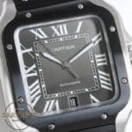 Cartier Santos WSSA0037 Roman Kadran Siyah Bezel 40mm 1847 MC Super Clone ETA