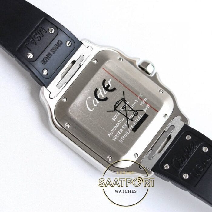 Cartier Santos WSSA0037 Roman Kadran Siyah Bezel 40mm 1847 MC Super Clone ETA