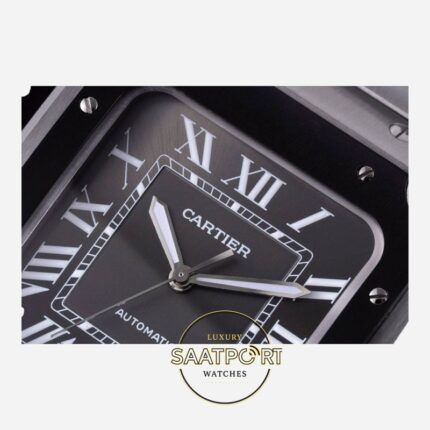 Cartier Santos WSSA0037 Siyah Bezel Roman Kadran 40mm 1847 MC Super Clone ETA