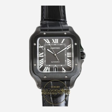 Cartier Santos WSSA0039 Siyah Roman Kadran 40mm 1847 MC Super Clone ETA