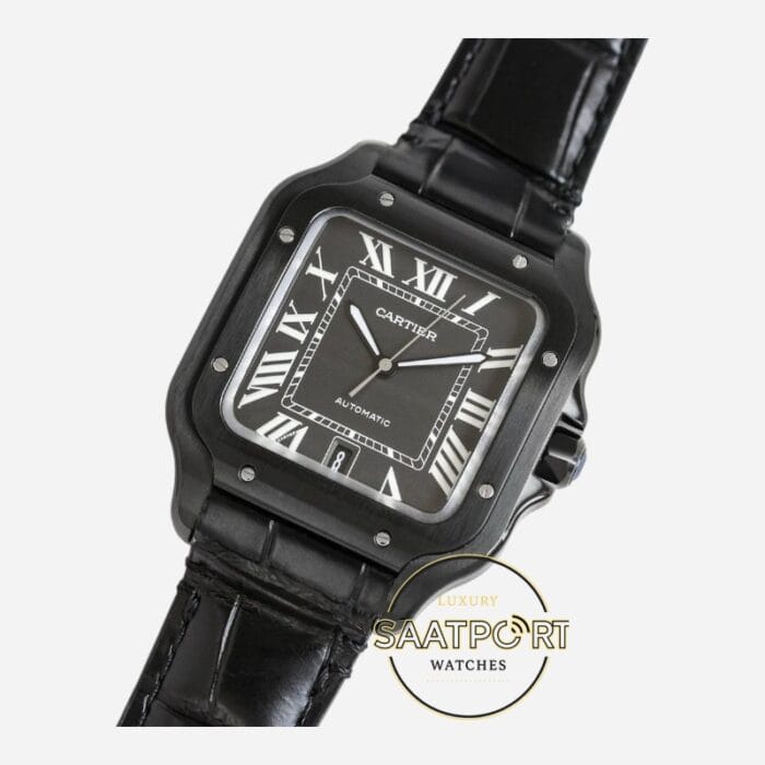 Cartier Santos WSSA0039 Siyah Roman Kadran 40mm 1847 MC Super Clone ETA
