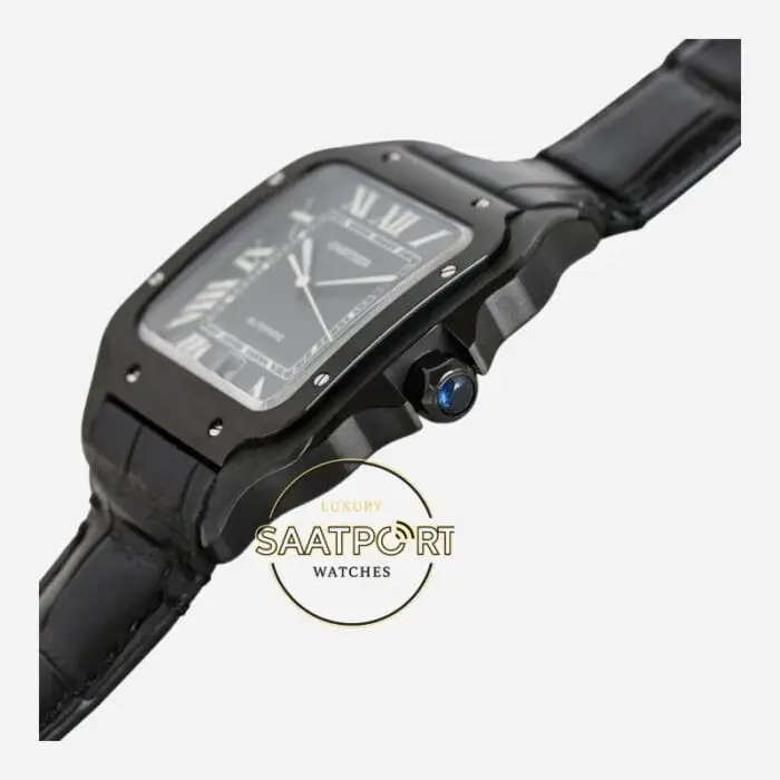 Cartier Santos WSSA0039 Siyah Roman Kadran 40mm 1847 MC Super Clone ETA