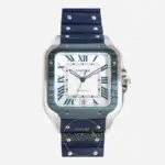 Cartier Santos WSSA0047 Roman Kadran Mavi Bezel 40mm 1847 MC Super Clone ETA