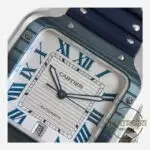 Cartier Santos WSSA0047 Roman Kadran Mavi Bezel 40mm 1847 MC Super Clone ETA