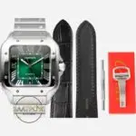 Cartier Santos WSSA0062 Yeşil Roman Kadran 40mm 1847 MC Super Clone ETA (1)