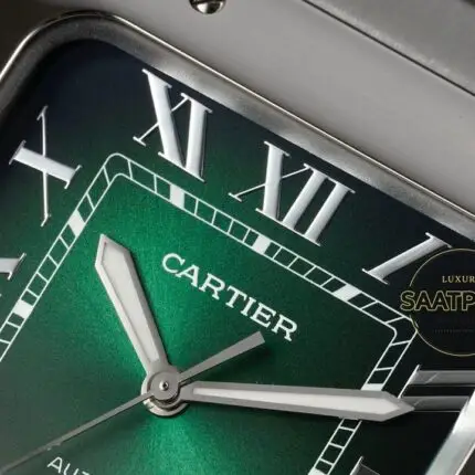 Cartier Santos WSSA0062 Yeşil Roman Kadran 40mm 1847 MC Super Clone ETA
