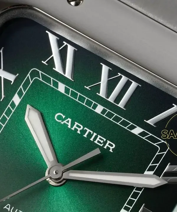 Cartier Santos WSSA0062 Yeşil Roman Kadran 40mm 1847 MC Super Clone ETA