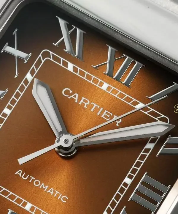 Cartier Santos WSSA0064 Kahverengi Roman Kadran 40mm 1847 MC Super Clone ETA