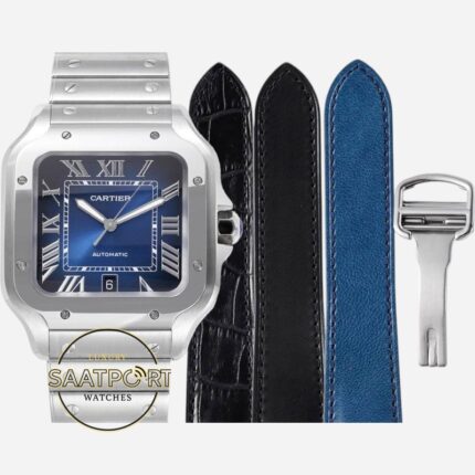 Cartier Santos WSSA0071 Mavi Roman Kadran 40mm 1847 MC Super Clone ETA (1)