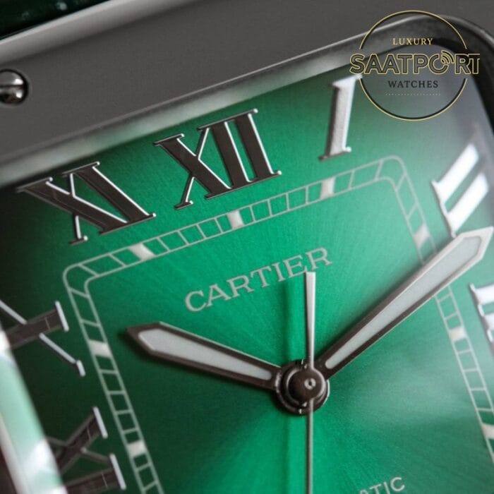 Cartier Santos WSSA0095 Yeşil Roman Kadran 40mm 1847 MC Super Clone ETA