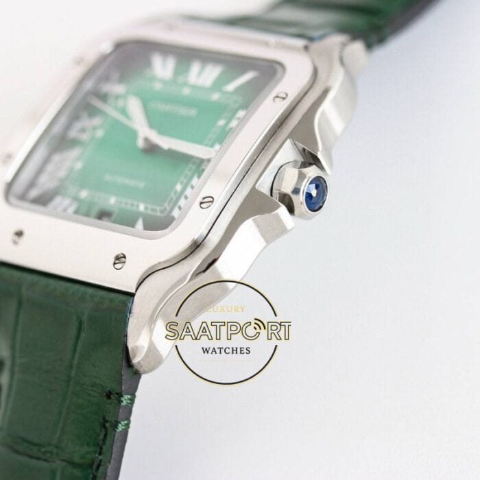 Cartier Santos WSSA0095 Yeşil Roman Kadran 40mm 1847 MC Super Clone ETA