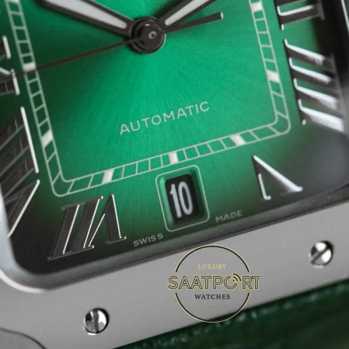 Cartier Santos WSSA0095 Yeşil Roman Kadran 40mm 1847 MC Super Clone ETA