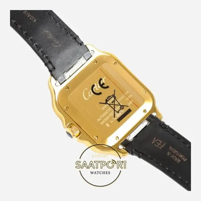 Cartier Santos WGSA0029 Gold Kasa Beyaz Roman Kadran 40mm 1847 MC Super Clone ETA