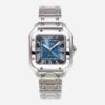 Cartier Santos 35mm WSSA0063 Roma Rakamlı Mavi Kadran 1847 MC Super Clone ETA