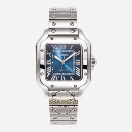 Cartier Santos 35mm WSSA0063 Roma Rakamlı Mavi Kadran 1847 MC Super Clone ETA