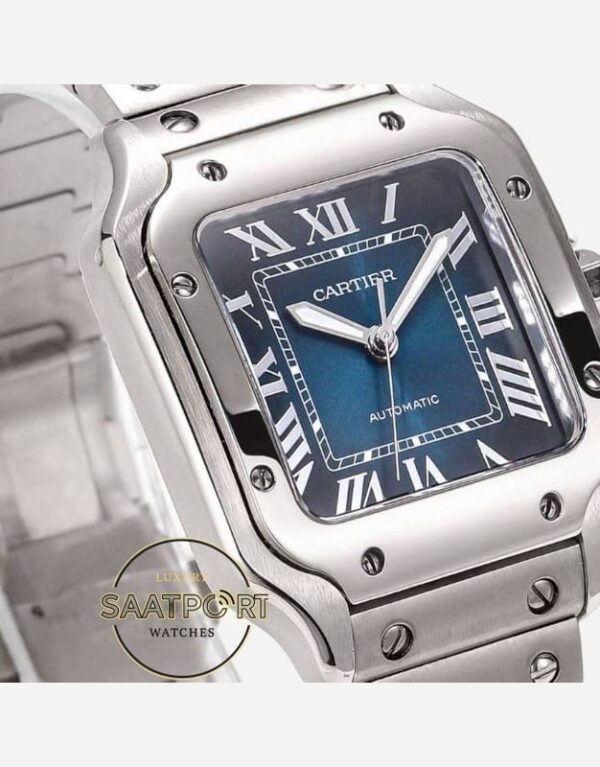 Cartier Santos 35mm WSSA0063 Roma Rakamlı Mavi Kadran 1847 MC Super Clone ETA