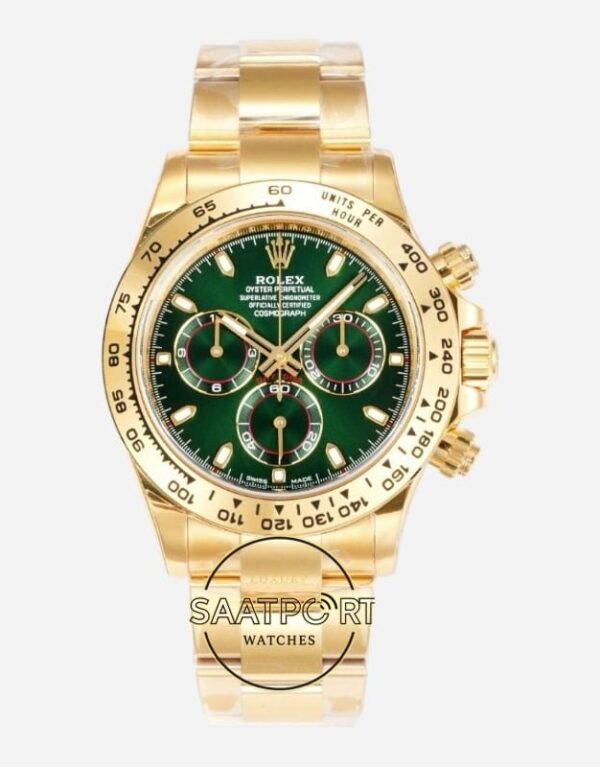 Rolex Daytona 116508 Vsf John Mayer Yeşil Kadran 904L Kasa Oyster 4130 Super Clone ETA