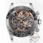 Rolex Daytona Juan Pablo Montoya İskelet Kadran Beyaz Kauçuk 4130 Super Clone ETA
