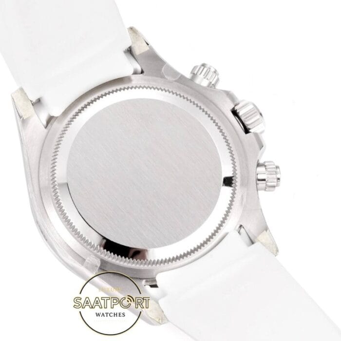 Rolex Daytona Juan Pablo Montoya İskelet Kadran Beyaz Kauçuk 4130 Super Clone ETA