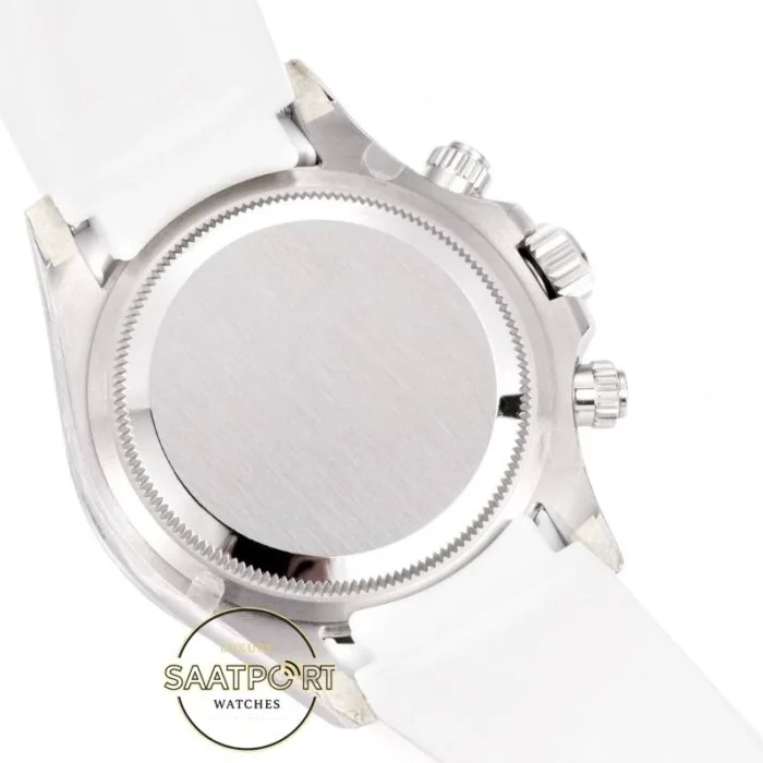 Rolex Daytona Juan Pablo Montoya İskelet Kadran Beyaz Kauçuk 4130 Super Clone ETA