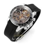 Rolex Daytona Juan Pablo Montoya İskelet Kadran Siyah Kauçuk 4130 Super Clone ETA