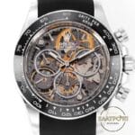 Rolex Daytona Juan Pablo Montoya İskelet Kadran Siyah Kauçuk 4130 Super Clone ETA