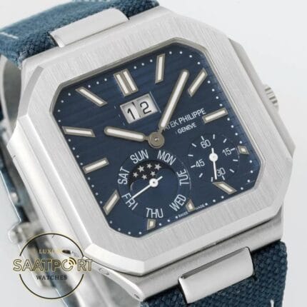 Patek Philippe Cubitus 45mm 5822P-001 Mavi Kadran Calibre 240PS Super Clone ETA