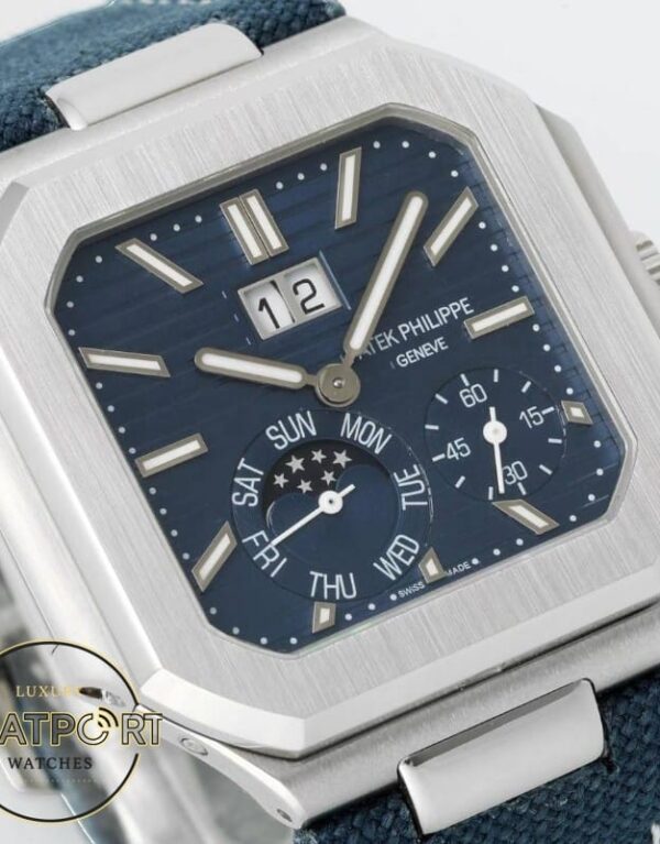 Patek Philippe Cubitus 45mm 5822P-001 Mavi Kadran Calibre 240PS Super Clone ETA