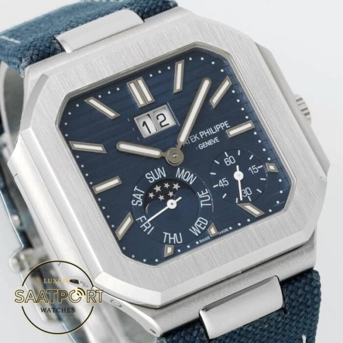 Patek Philippe Cubitus 45mm 5822P-001 Mavi Kadran Calibre 240PS Super Clone ETA