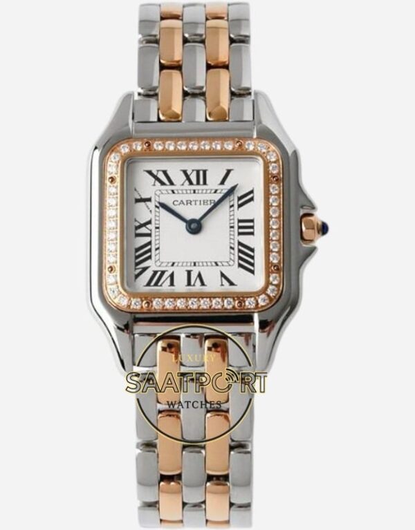 Panthère de Cartier W3PN0010 Two Tone Rose 27 mm x 37 mm Quartz Super Clone ETA