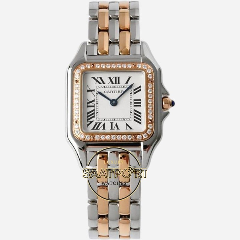 Panthère de Cartier W3PN0010 Two Tone Rose 27 mm x 37 mm Quartz Super Clone ETA