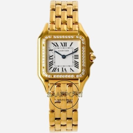 Panthère de Cartier WJPN0085 Taşlı Bezel Full Gold 27 mm x 37 mm Quartz Super Clone ETA