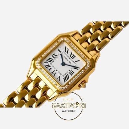 Panthère de Cartier WJPN0085 Taşlı Bezel Full Gold 27 mm x 37 mm Quartz Super Clone ETA