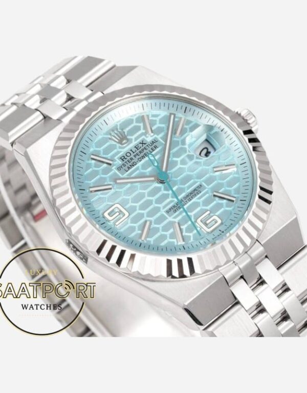 Rolex Land Dweller 127336 40 mm Buz Mavisi Kadran 904L Jubilee 7135 Super Clone ETA