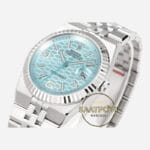 Rolex Land Dweller 127336 40 mm Buz Mavisi Kadran 904L Jubilee 7135 Super Clone ETA