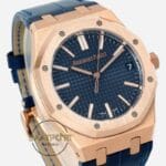 Audemars Piguet 15510OR Rose Kasa 41mm Mavi Deri Kayış DDF Factory 4302 Super Clone ETA