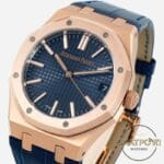 Audemars Piguet 15510OR Rose Kasa 41mm Mavi Deri Kayış DDF Factory 4302 Super Clone ETA