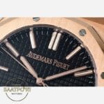 Audemars Piguet 15510OR Rose Kasa Deri Kordon 41mm Siyah Kadran DDF Factory 4302 Super Clone ETA