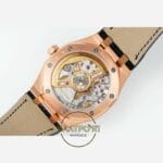 Audemars Piguet 15510OR Rose Kasa Deri Kordon 41mm Siyah Kadran DDF Factory 4302 Super Clone ETA