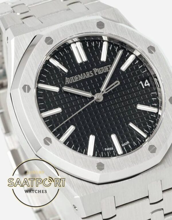 Audemars Piguet 15510ST Siyah Kadran 41mm Çelik Kasa DDF Factory 4302 Super Clone ETA