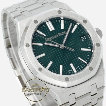 Audemars Piguet 15510ST Yeşil Kadran 41mm Çelik Kasa DDF Factory 4302 Super Clone ETA