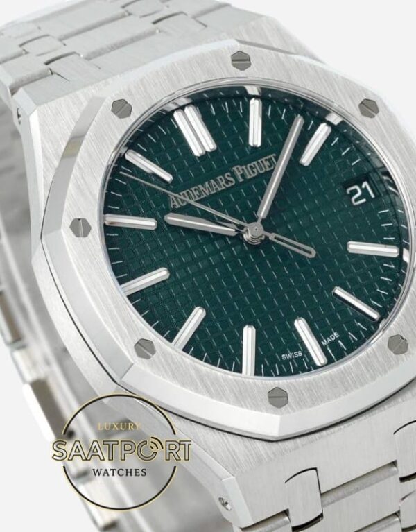 Audemars Piguet 15510ST Yeşil Kadran 41mm Çelik Kasa DDF Factory 4302 Super Clone ETA