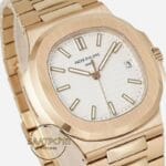 Patek Philippe Nautilus 57111R-001 Ddf Factory 40mm Rose Kasa Beyaz Kadran Super Clone ETA