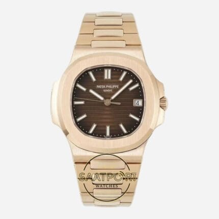 Patek Philippe Nautilus Ddf Factory 40mm Rose Kasa 57111R-001 Kahve Kadran Super Clone ETA
