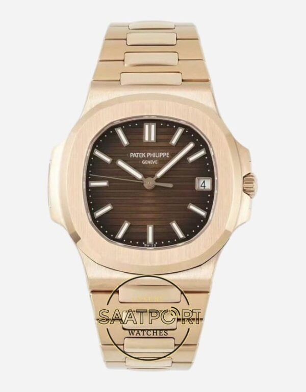 Patek Philippe Nautilus Ddf Factory 40mm Rose Kasa 57111R-001 Kahve Kadran Super Clone ETA